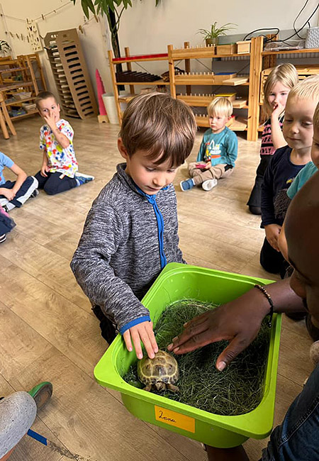 nauka cichego zachowania lekcja Montessori