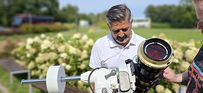 teleskop z filtrem obserwacja slonca bialkow